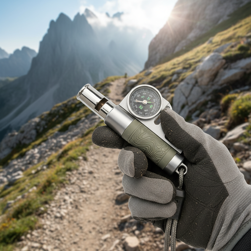 Whistle & Compass Multi-Tool for Hiking