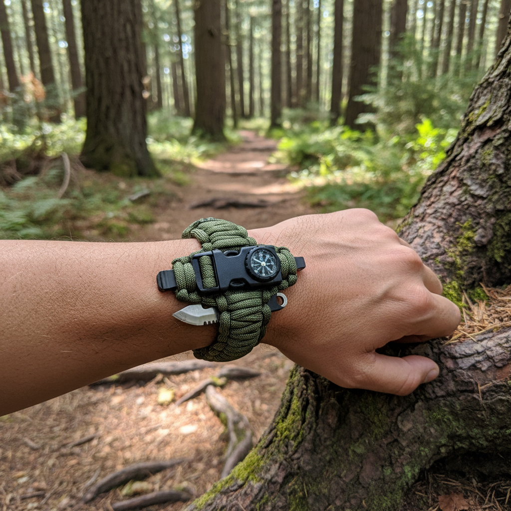 Paracord Survival Bracelet with Built-in Tools